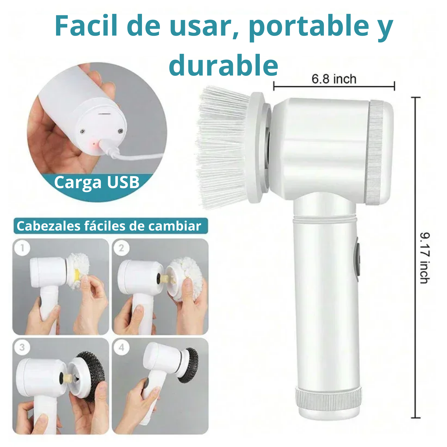 Cepillo eléctrico 5 en 1